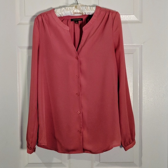 Hive & Honey Pink Button Down Blouse Small - Picture 6 of 7